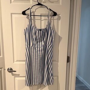 Old Navy Blue and White Striped Mini Dress